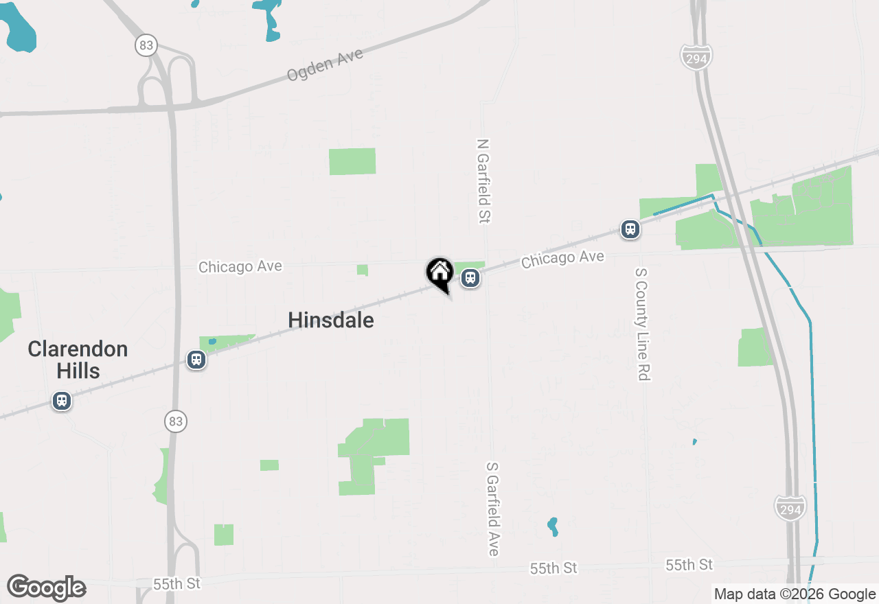 Map of 17 W 1st Street, Hinsdale, IL 60521