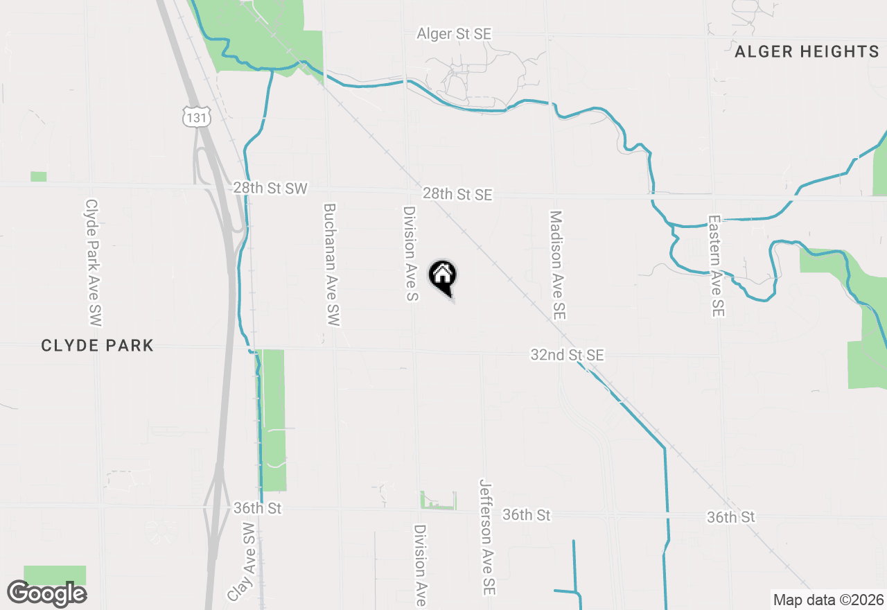 Map of 104 Wesley Street Se, Grand Rapids, MI 49548