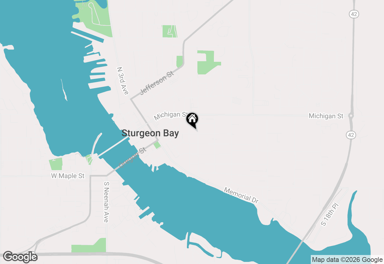 Map of 816 Pennsylvania St, Sturgeon Bay, WI 54235
