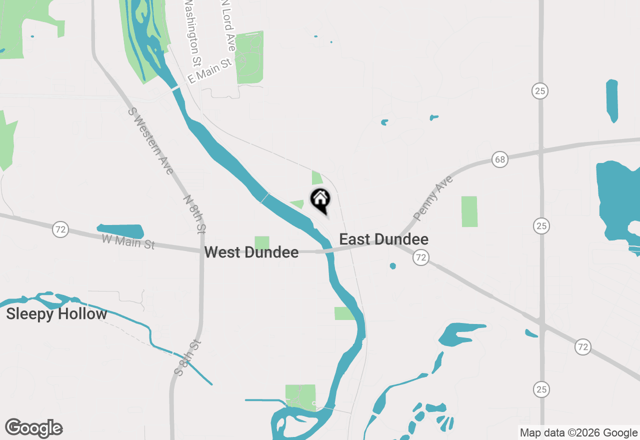 Map of 206 Water Street, East Dundee, IL 60118