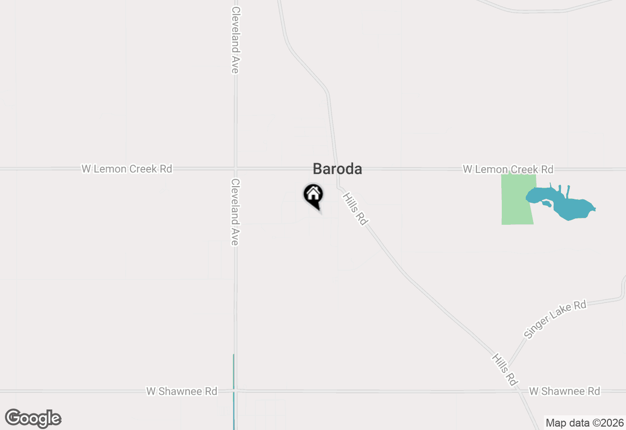 Map of 9077 Third Street, Baroda, MI 49101
