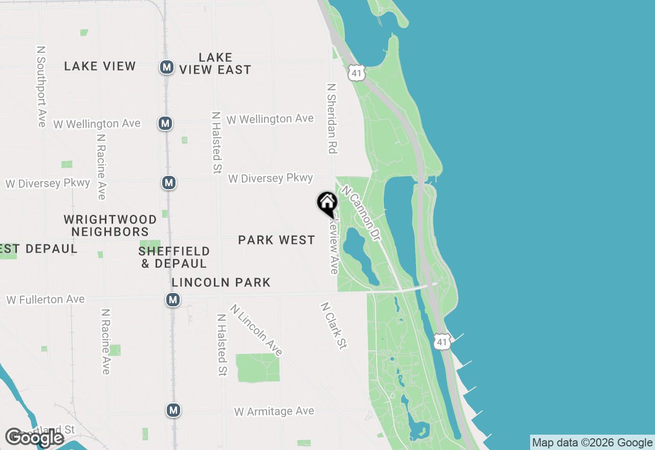 Map of 400 W Deming Place #8L, Chicago, IL 60614