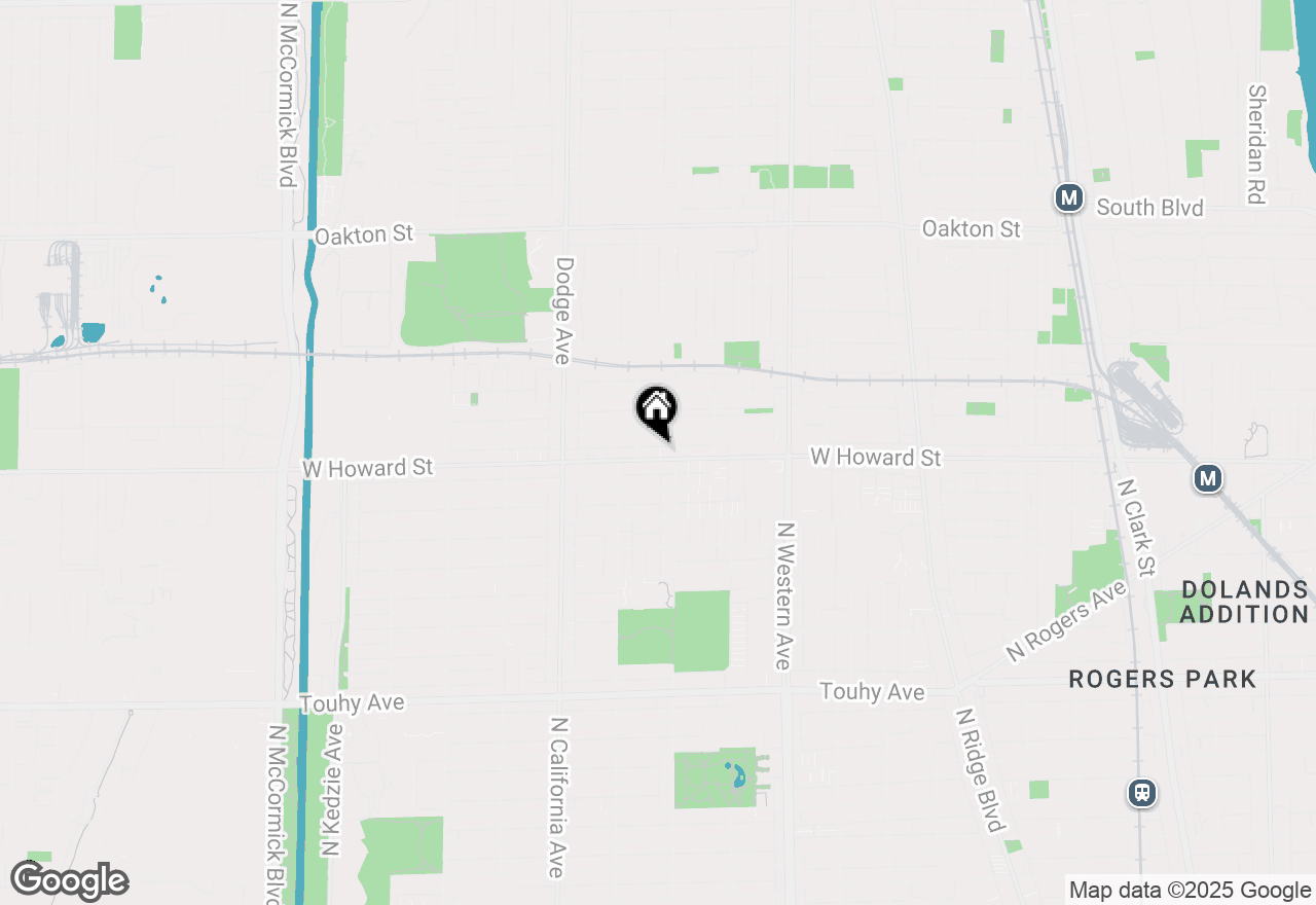 Map of 1615 W Howard Street #303, Evanston, IL 60202