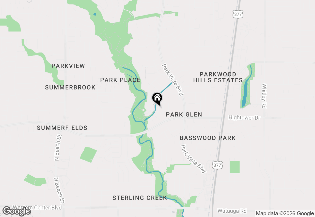 Map of 7509 Los Padres Trail, Fort Worth, TX 76137