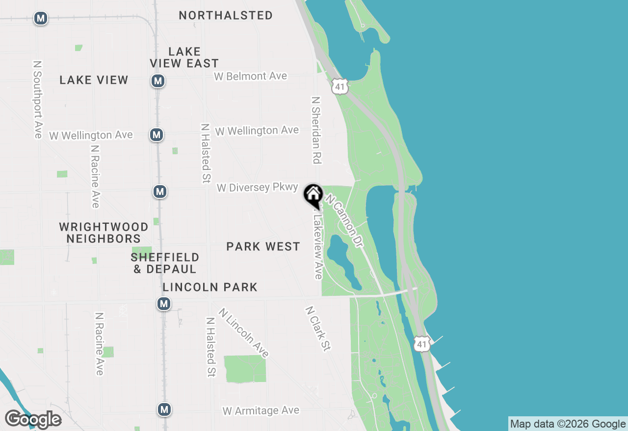 Map of 2650 N Lakeview Avenue #1801, Chicago, IL 60614