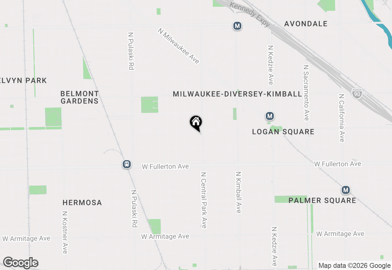 Map of 2545 N Monticello Avenue, Chicago, IL 60647