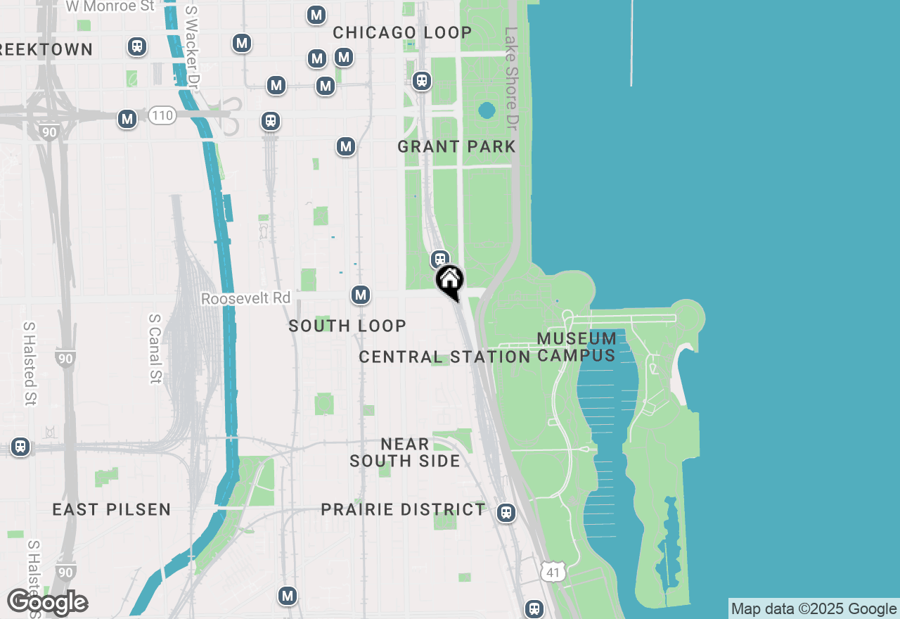 Map of 1211 S Prairie Avenue #3602, Chicago, IL 60605