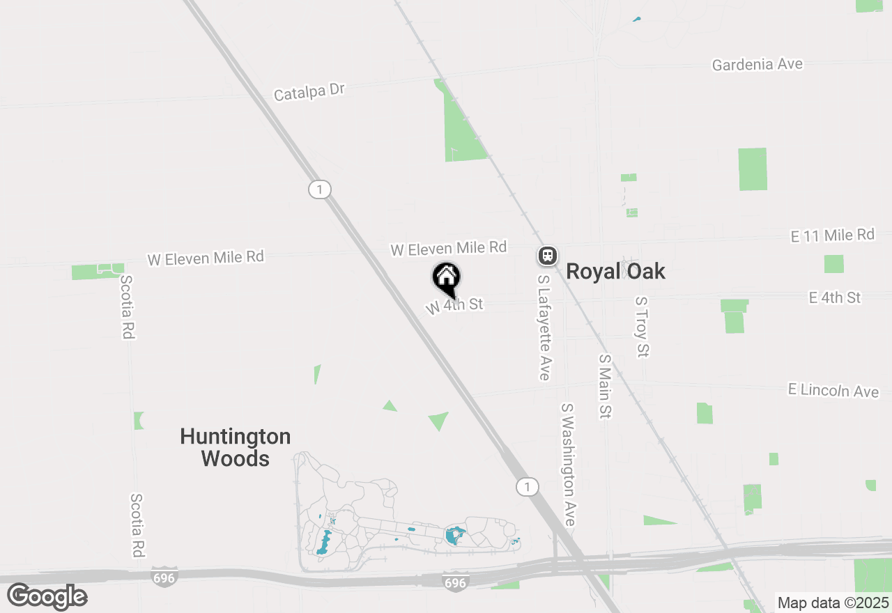 Map of 911 W 4th St, Royal Oak, MI 48067