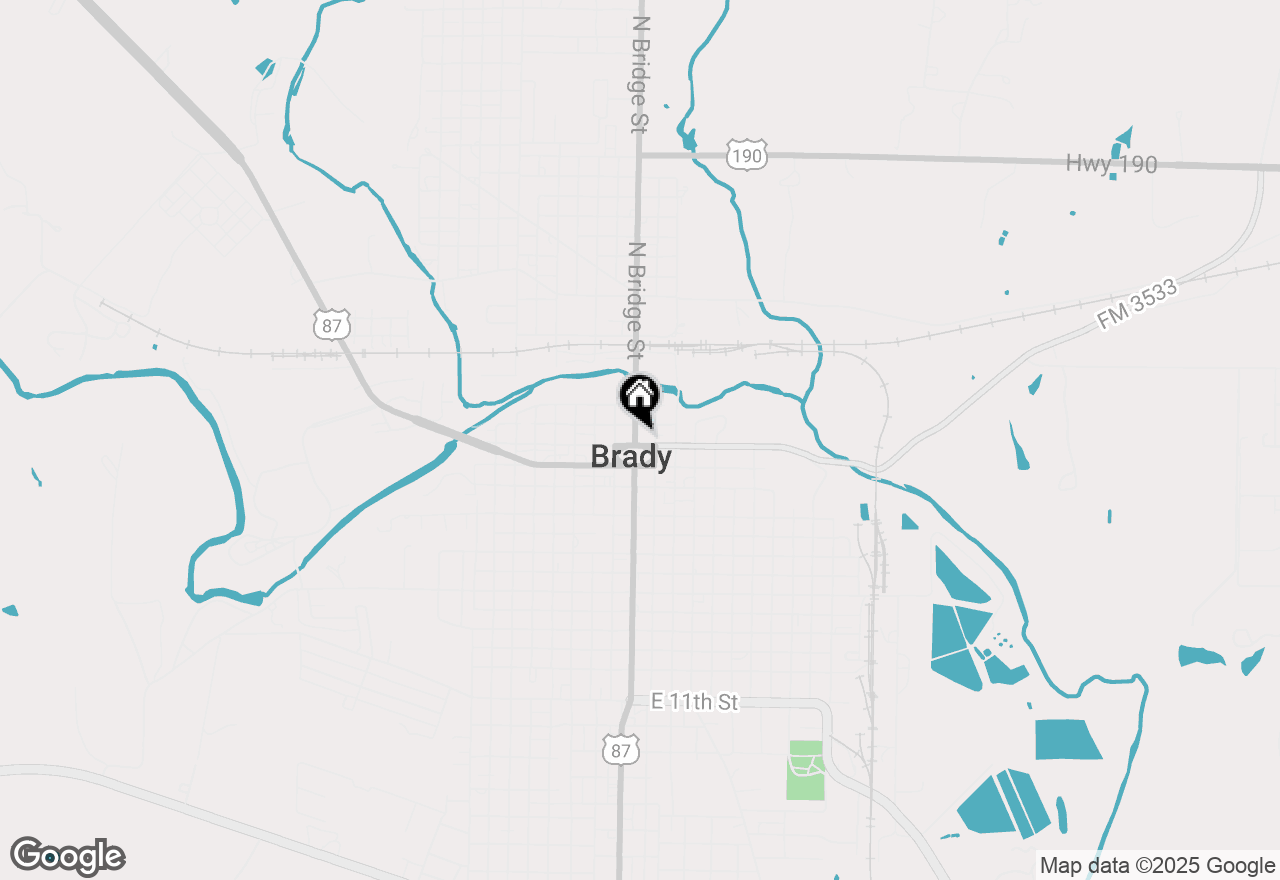 Map of 101 E Main Street, Brady, TX 76825