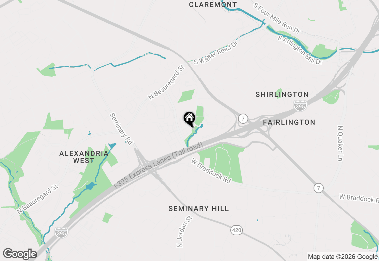 Map of 2536 Gadsby Place, Alexandria, VA 22311