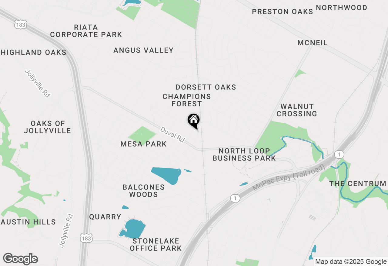 Map of 4413 Whispering Valley Dr, Austin, TX 78727