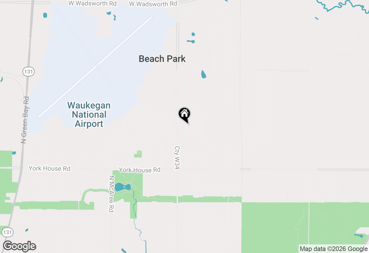 Map of 3468 Charleston Road, Waukegan, IL 60087