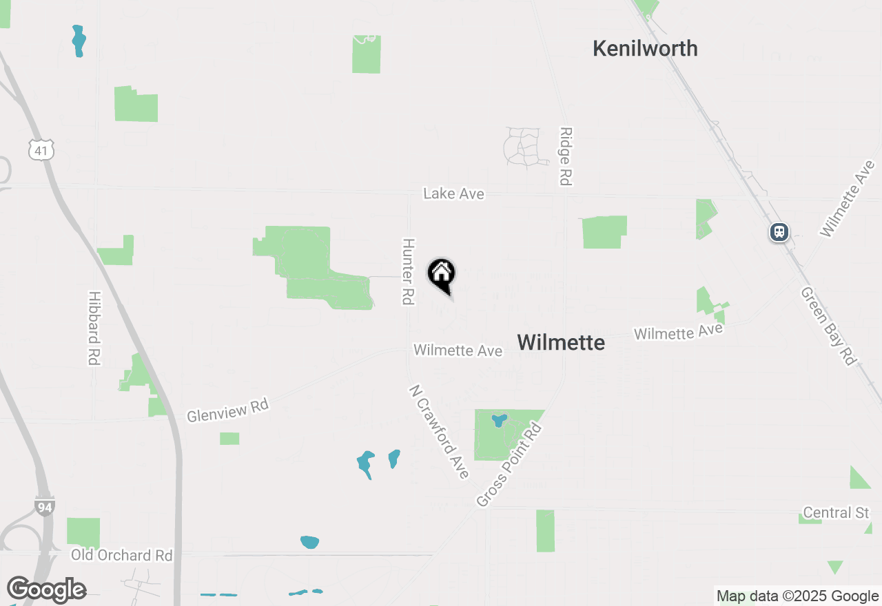 Map of 504 Illinois Road, Wilmette, IL 60091