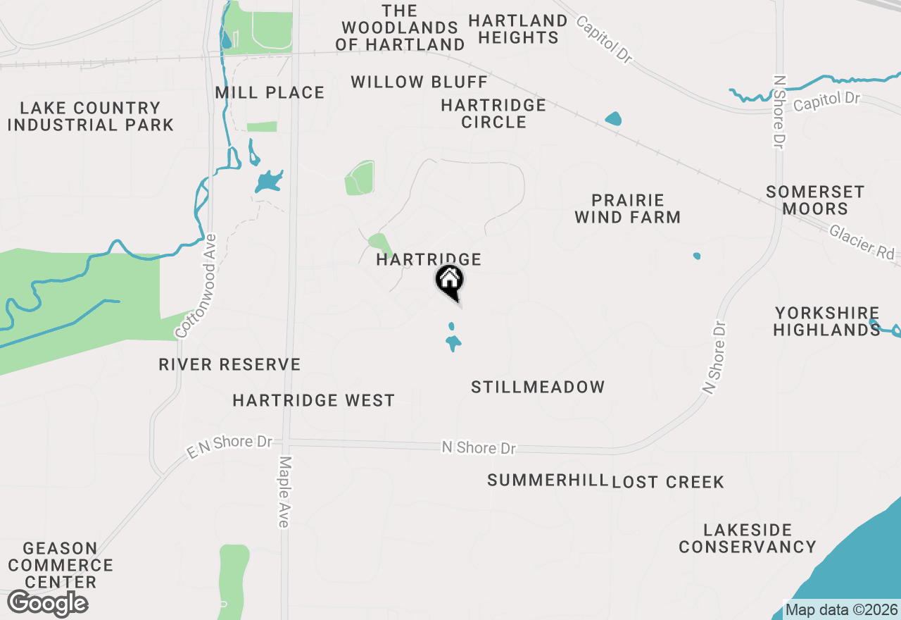 Map of 721 Princeton Ct, Hartland, WI 53029