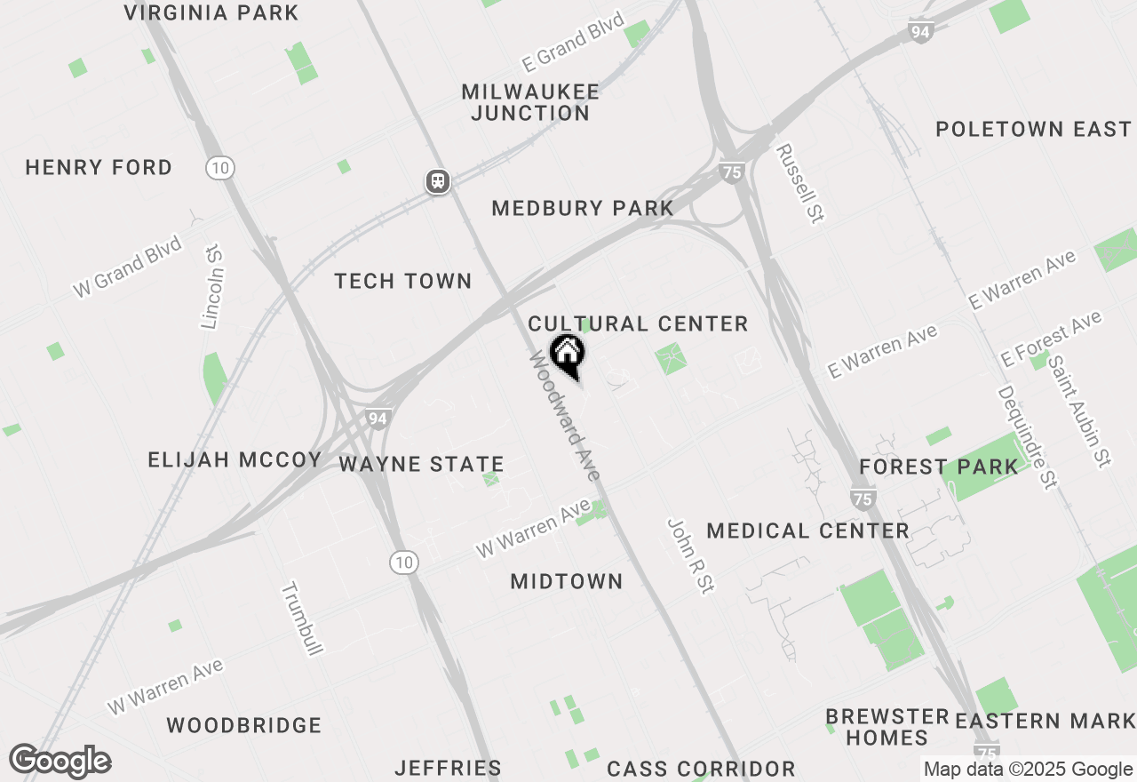 Map of 15 E Kirby Street #710, Detroit, MI 48202