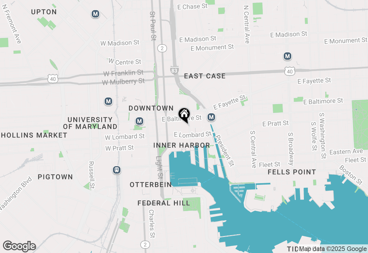 Map of 414 Water Street #2409, Baltimore, MD 21202