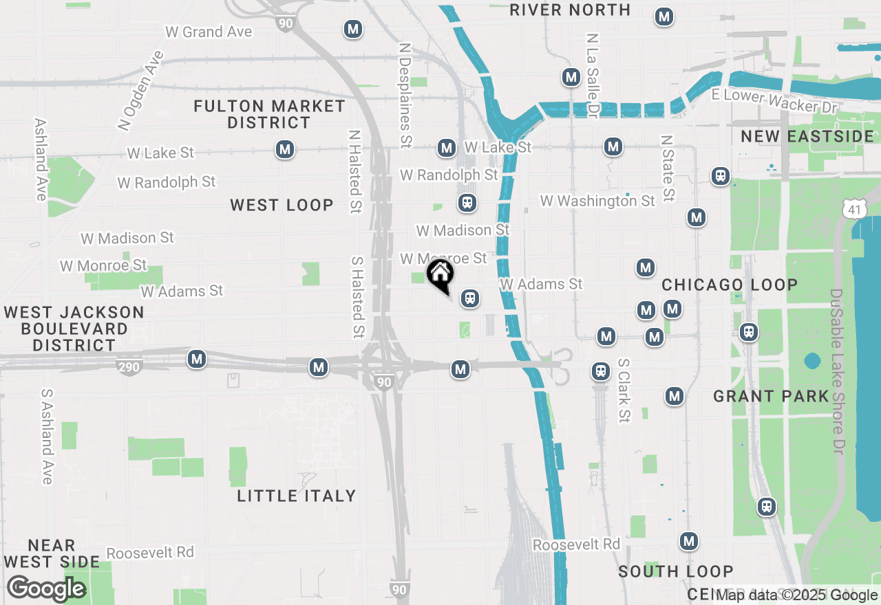 Map of 565 W Quincy Street #1516, Chicago, IL 60661