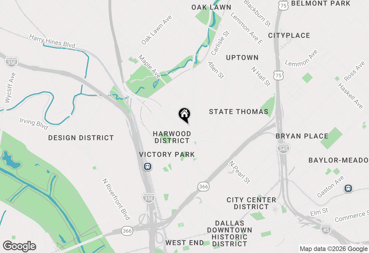 Map of 2728 Mckinnon Street #2104, Dallas, TX 75201