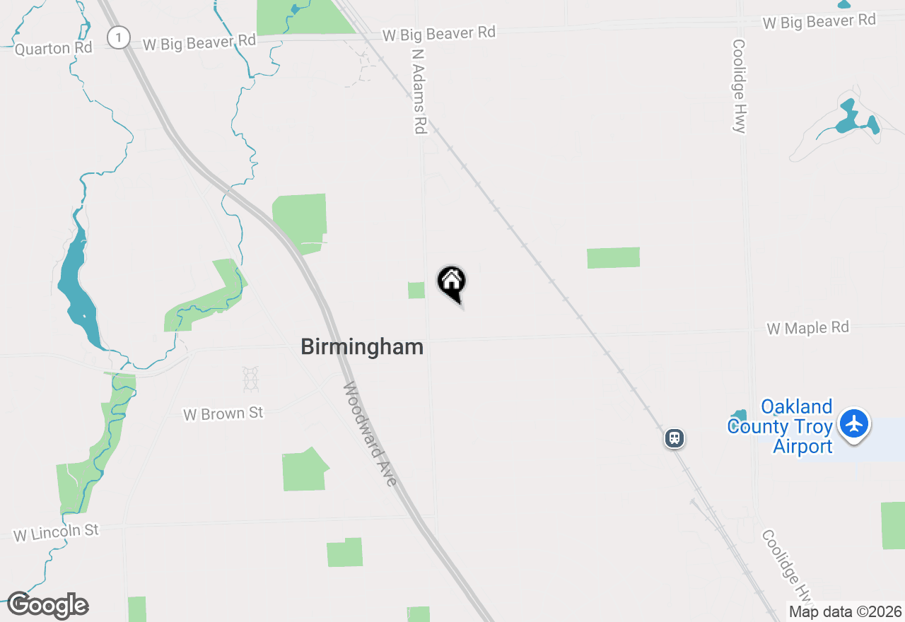 Map of 1235 Yorkshire Road, Birmingham, MI 48009