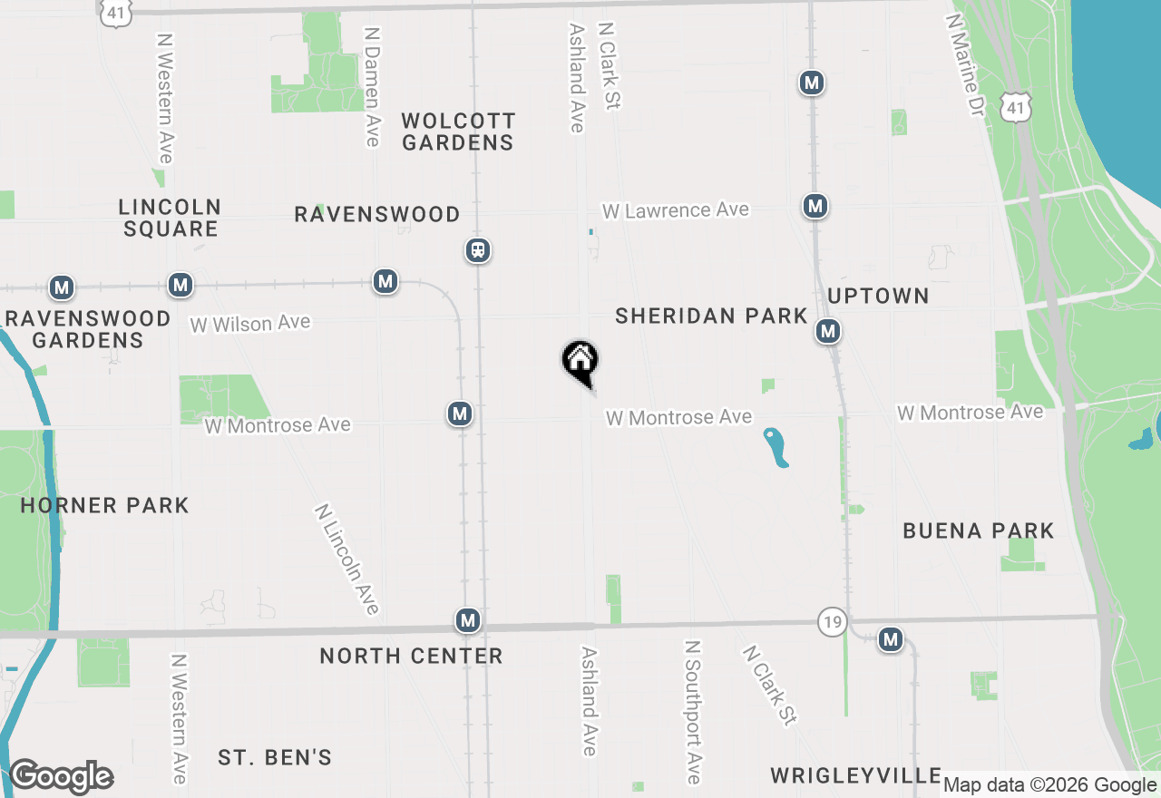 Map of 4422 N Ashland Avenue #1E, Chicago, IL 60640