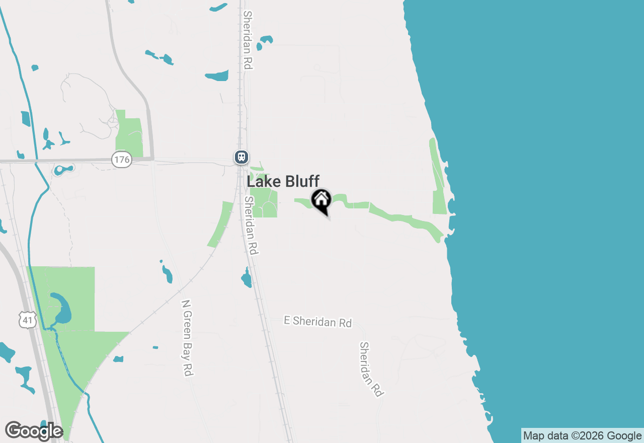 Map of 249 E Sheridan Place, Lake Bluff, IL 60044