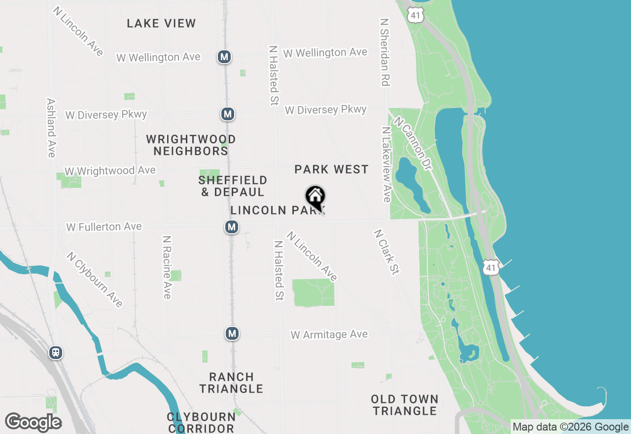 Map of 640 W Fullerton Parkway #3, Chicago, IL 60614