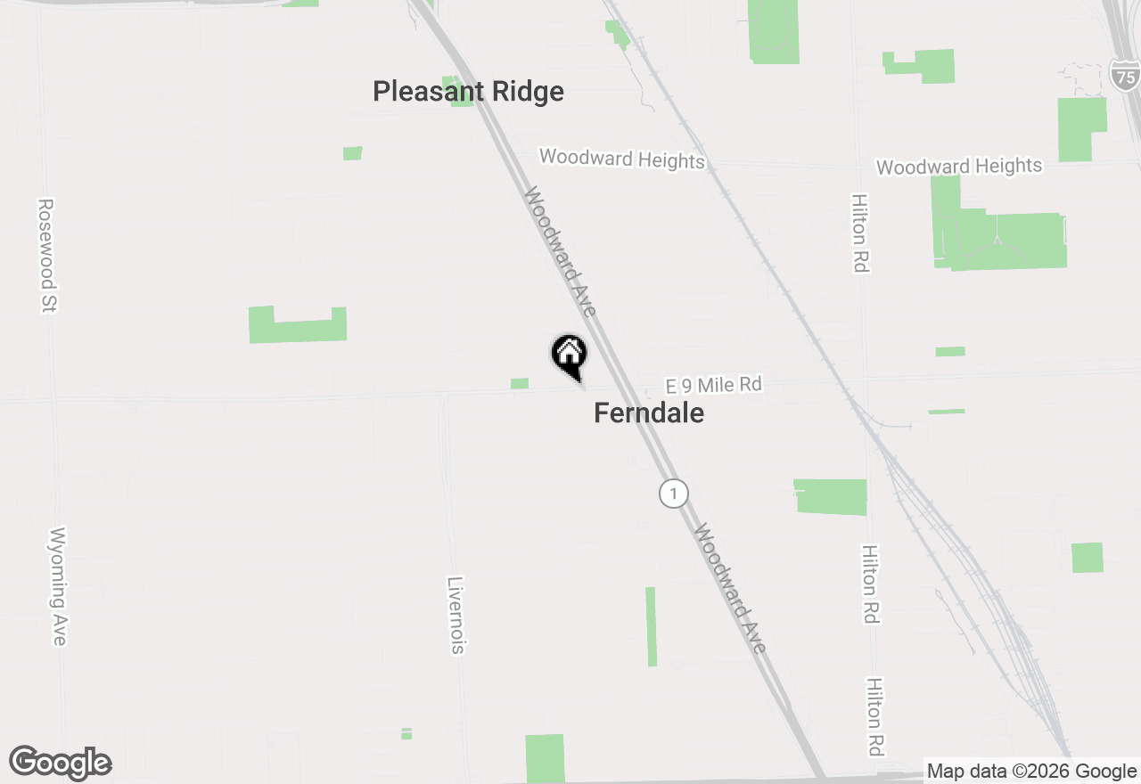 Map of 259 W 9 Mile Road #104, Ferndale, MI 48220
