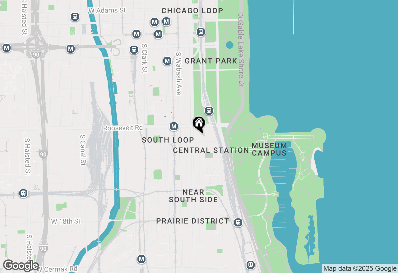 Map of 1250 S Indiana Avenue #701, Chicago, IL 60605