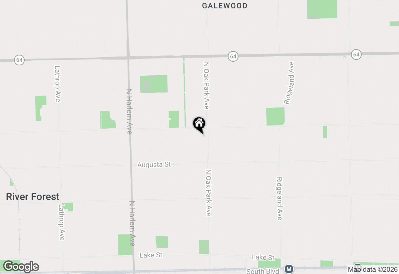 Map of 820 N Grove Avenue, Oak Park, IL 60302