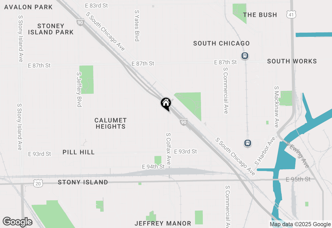 Map of 9026 S Colfax Avenue, Chicago, IL 60617