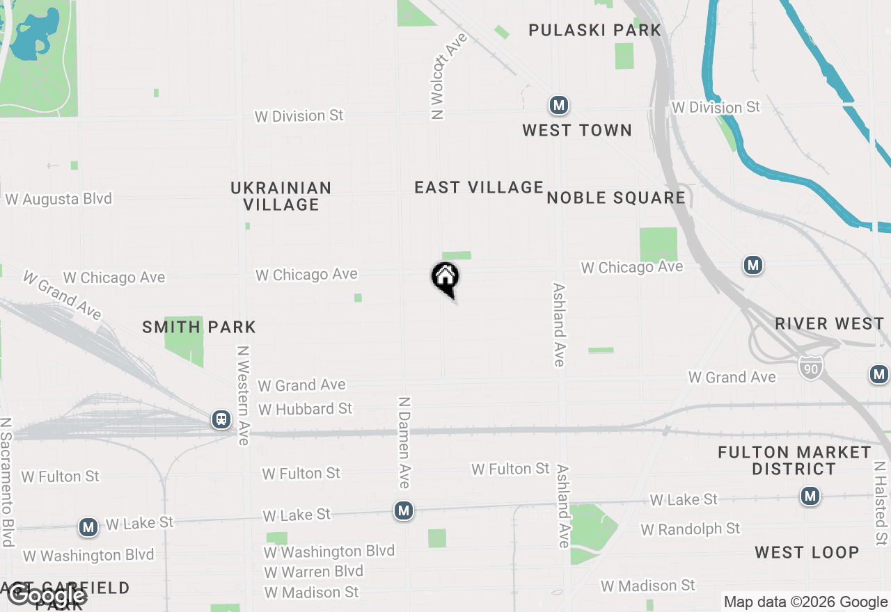 Map of 1856 W Huron Street, Chicago, IL 60622