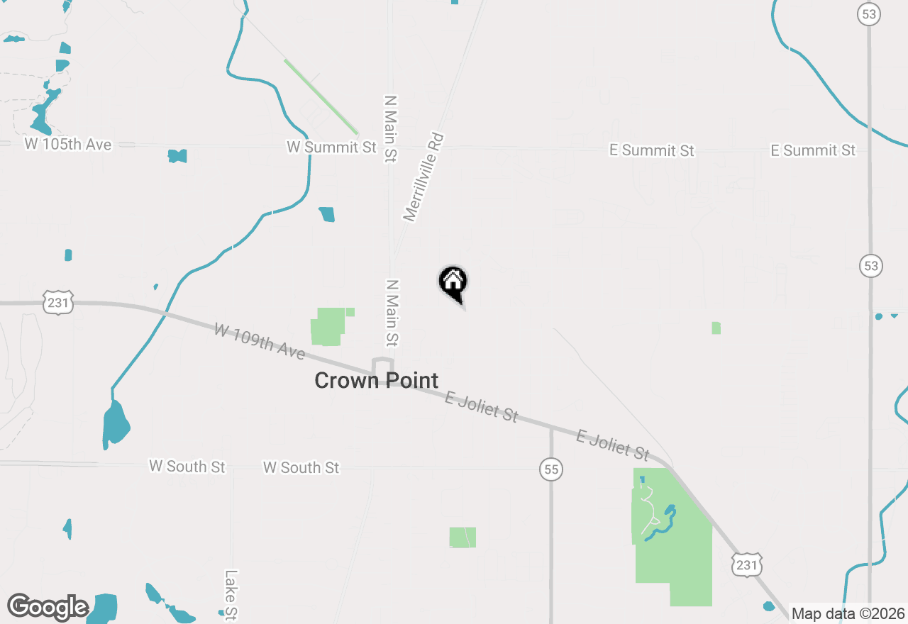 Map of 403 E North Street, Crown Point, IN 46307