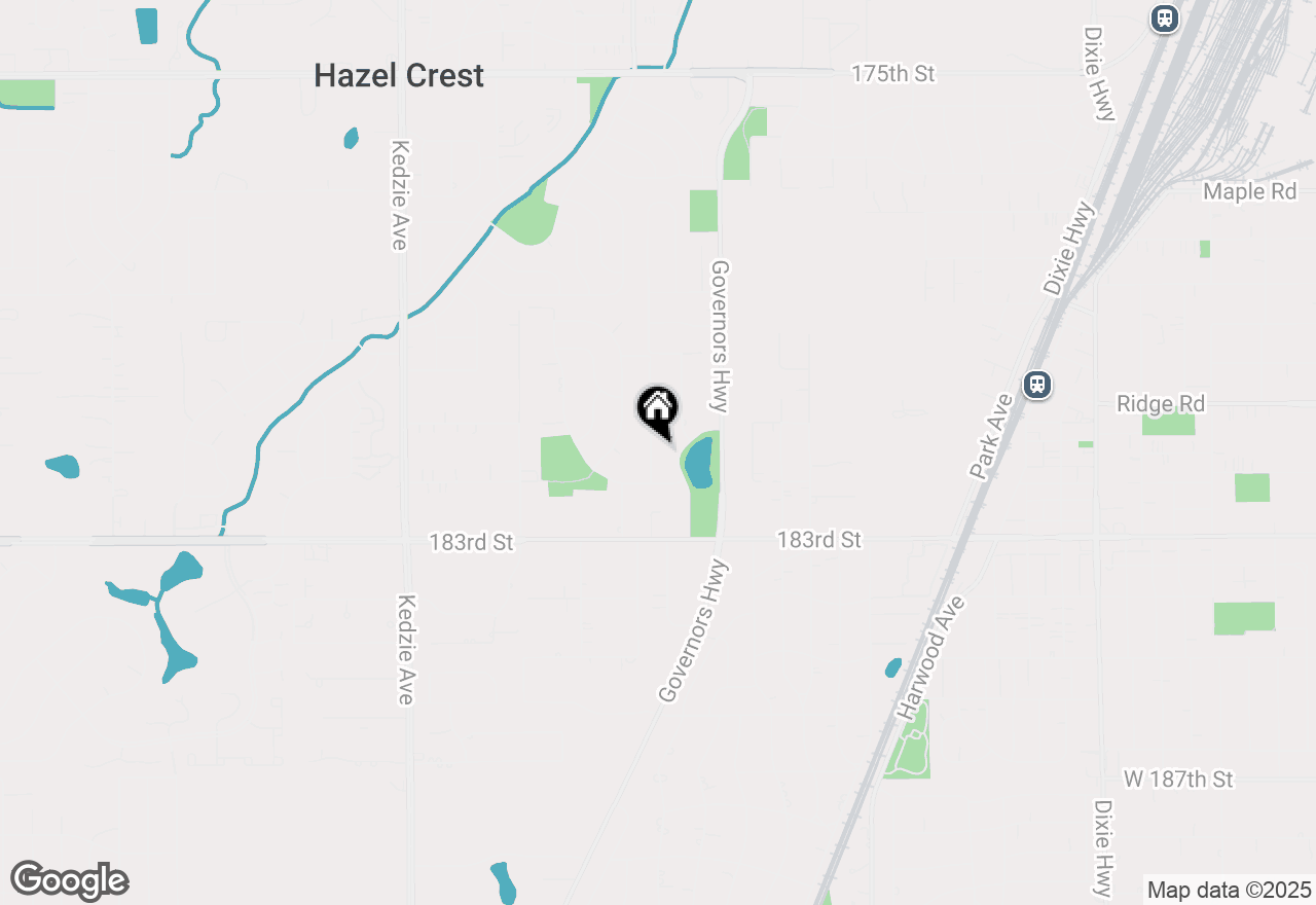 Map of (Address confidential), Homewood, Illinois 60430