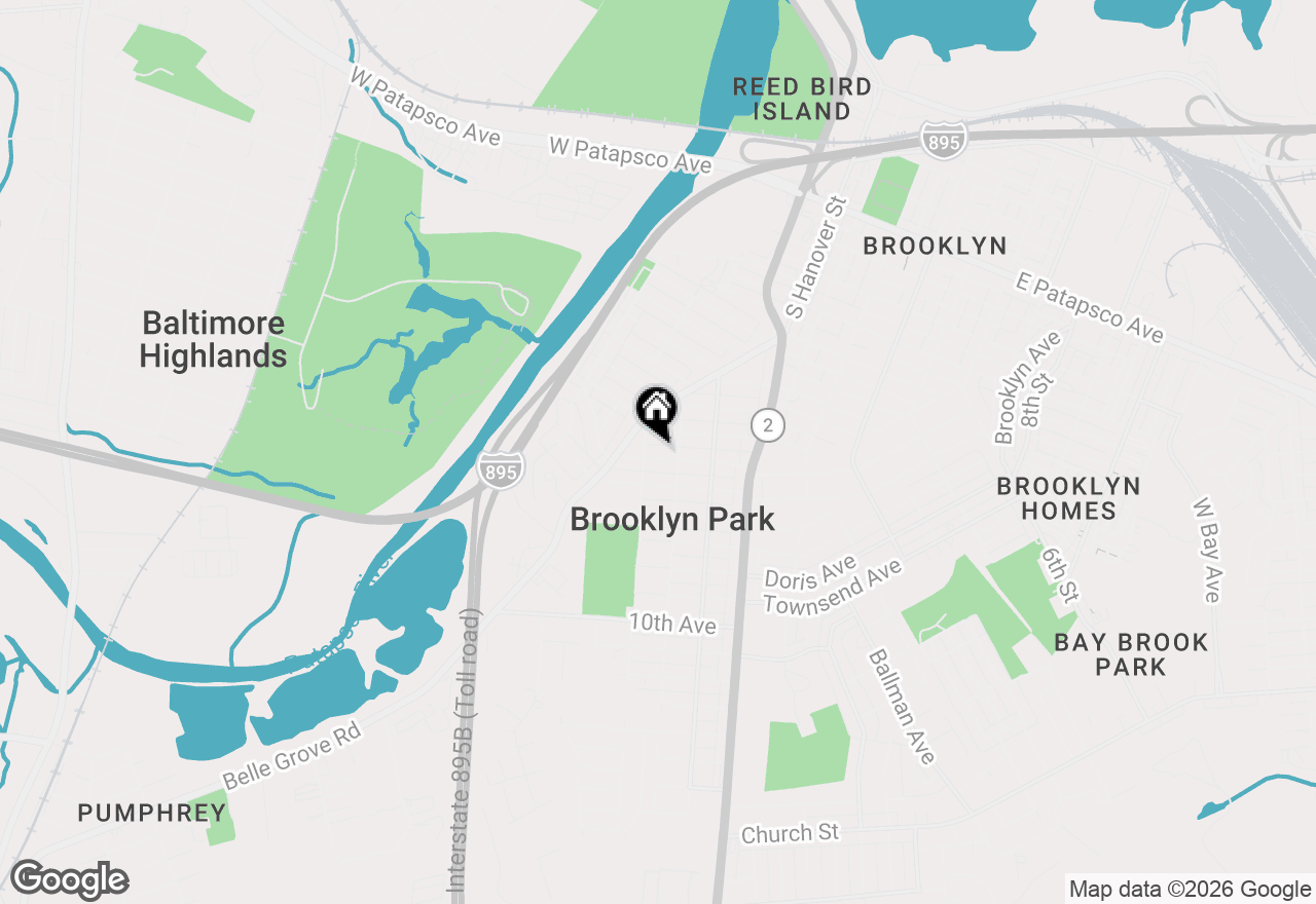 Map of 208 4th Avenue, Baltimore, MD 21225