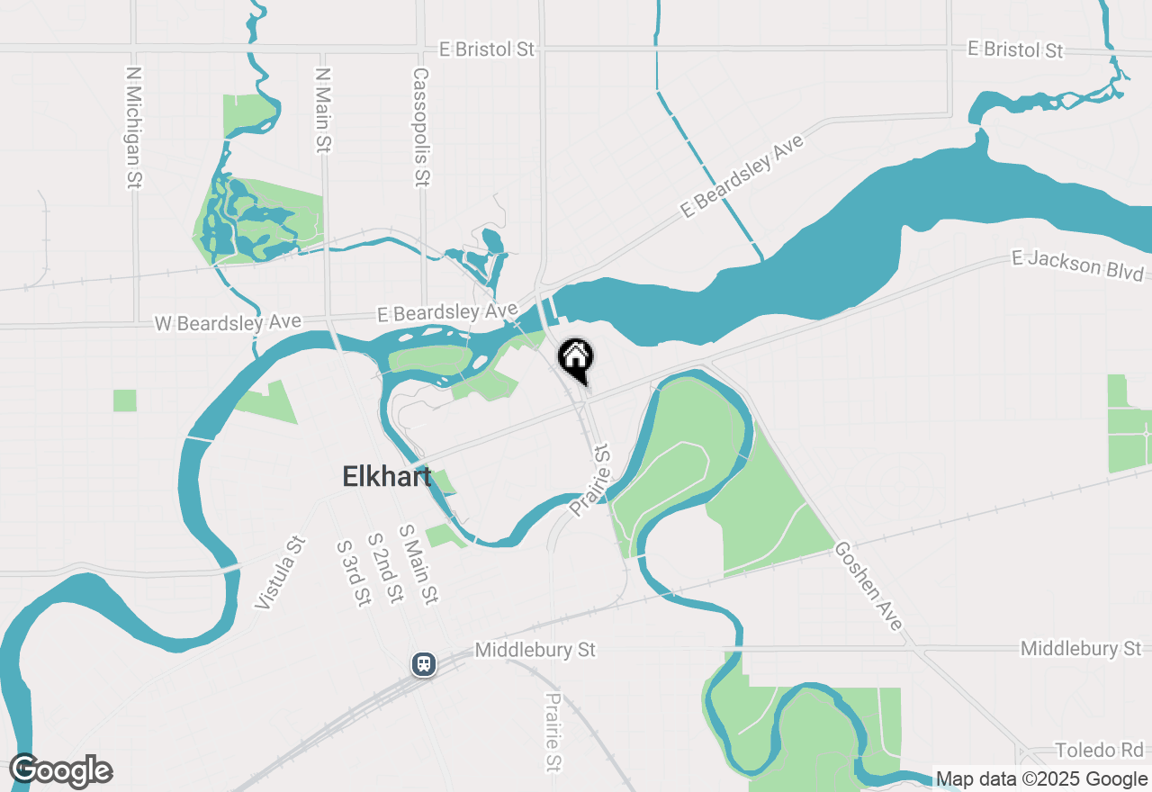 Map of 640 E Jackson Street, Elkhart, IN 46516