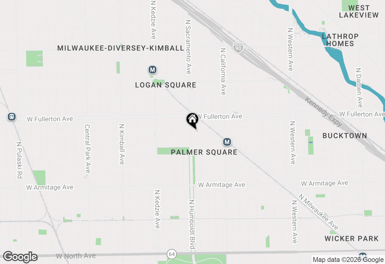 Map of 2953 W Belden Avenue #2E, Chicago, IL 60647