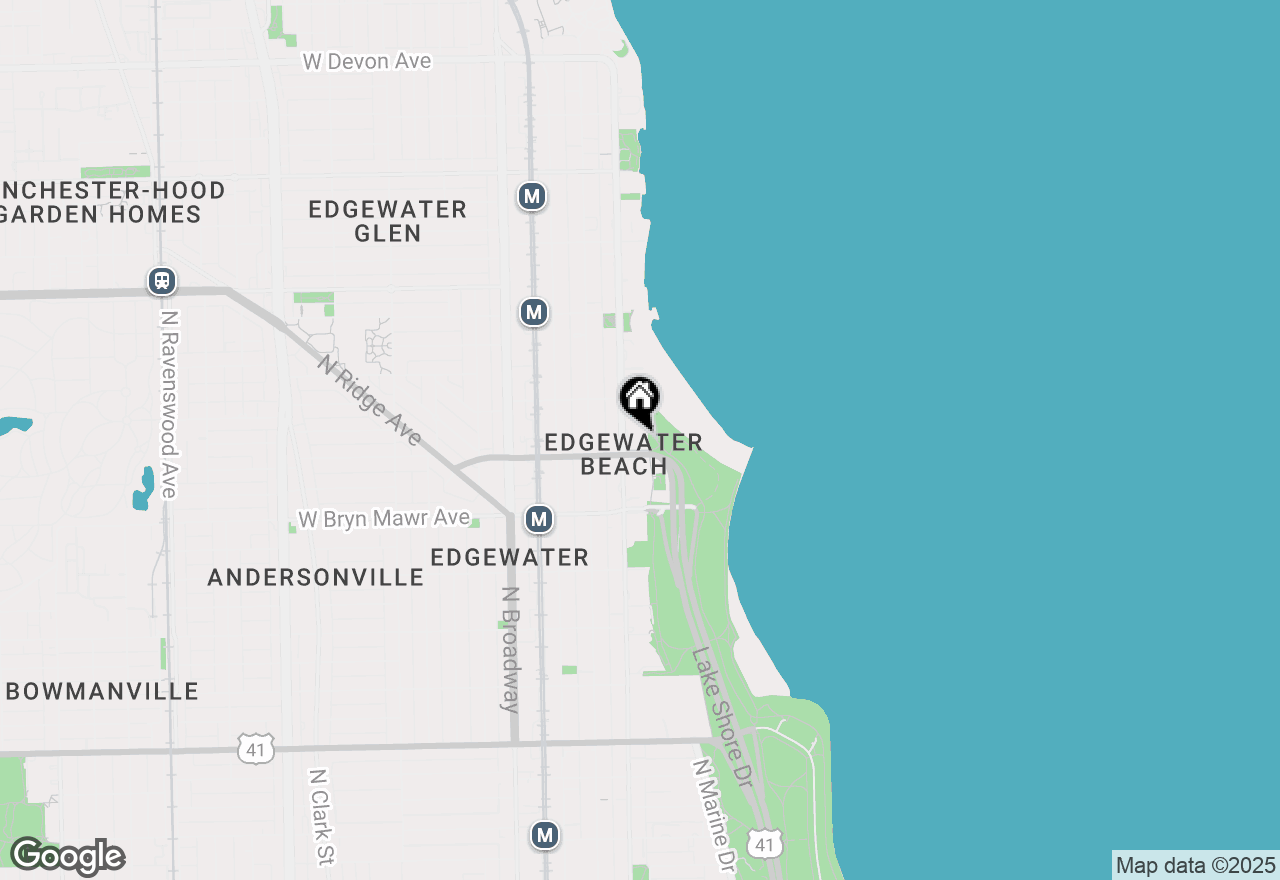 Map of 5701 N Sheridan Road #9D, Chicago, IL 60660