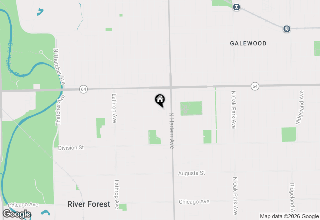 Map of 1420 Bonnie Brae Place, River Forest, IL 60305