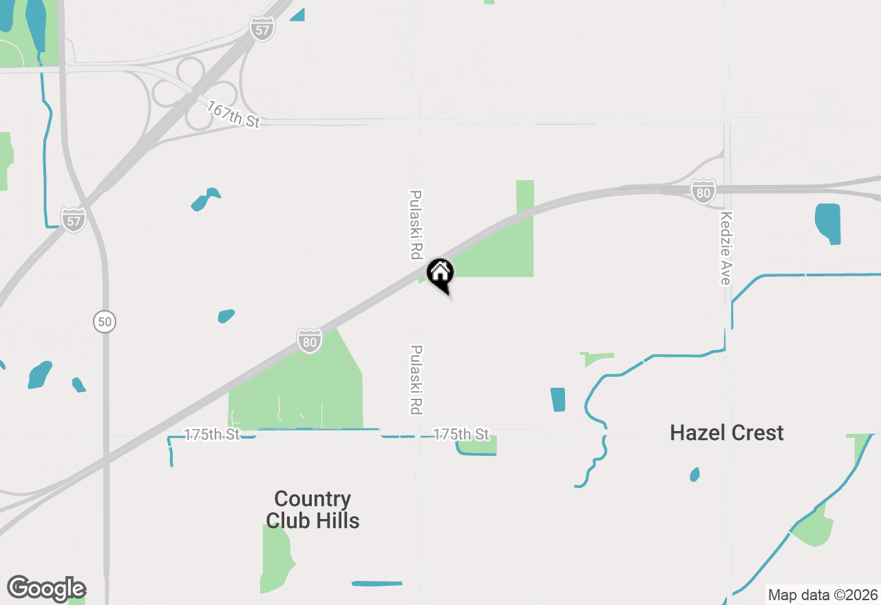 Map of 17142 Orchard Lane, Country Club Hills, IL 60478
