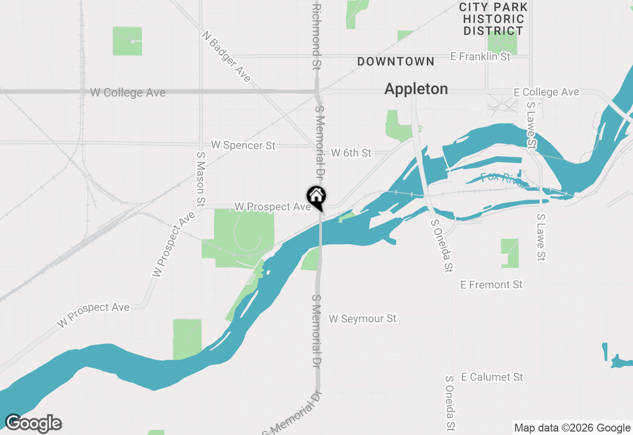 Map of 707 W Front St, Appleton, WI 54914
