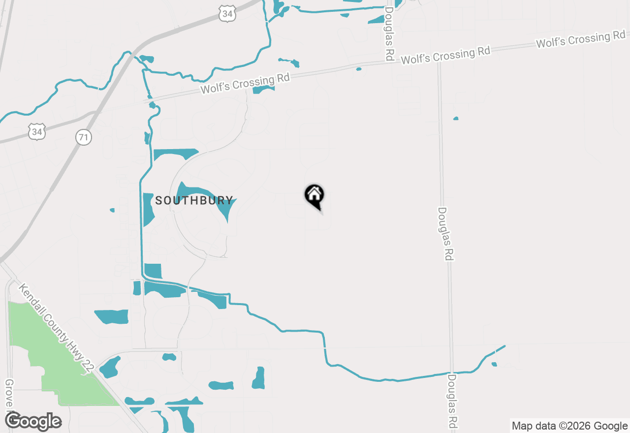 Map of 317 Monica Lane, Oswego, IL 60543