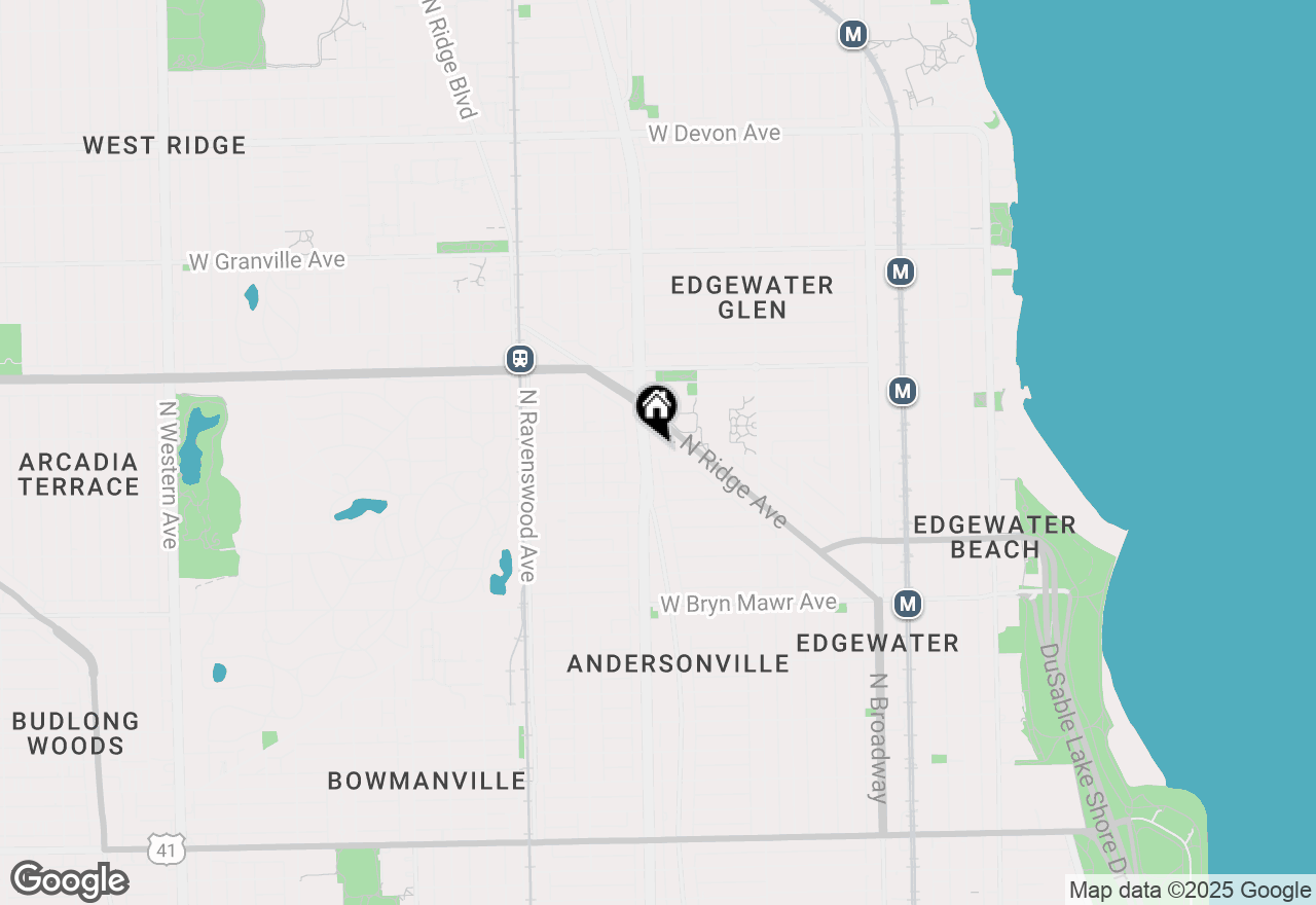 Map of 1548 W Ardmore Avenue #4C, Chicago, IL 60660