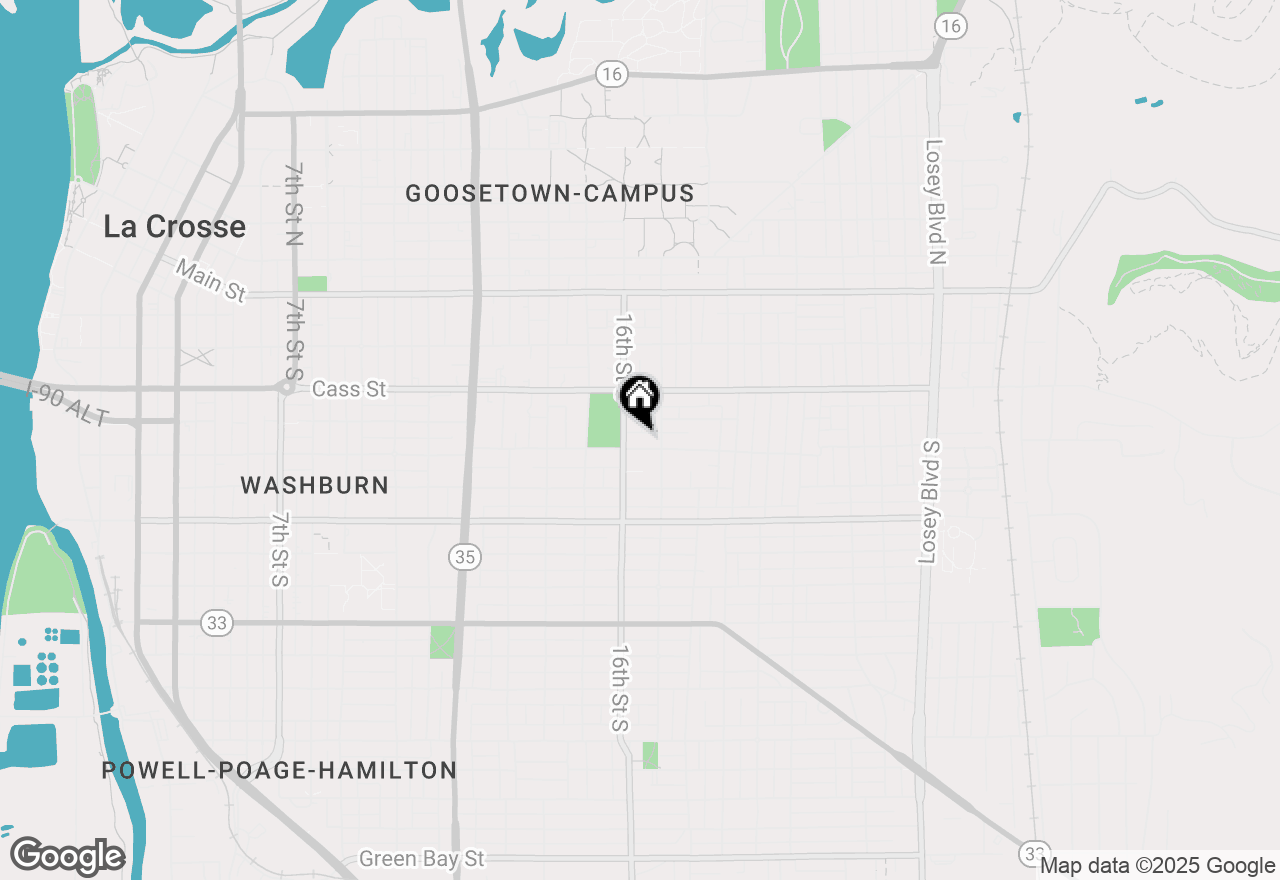 Map of 1615 Madison St, La Crosse, WI 54601