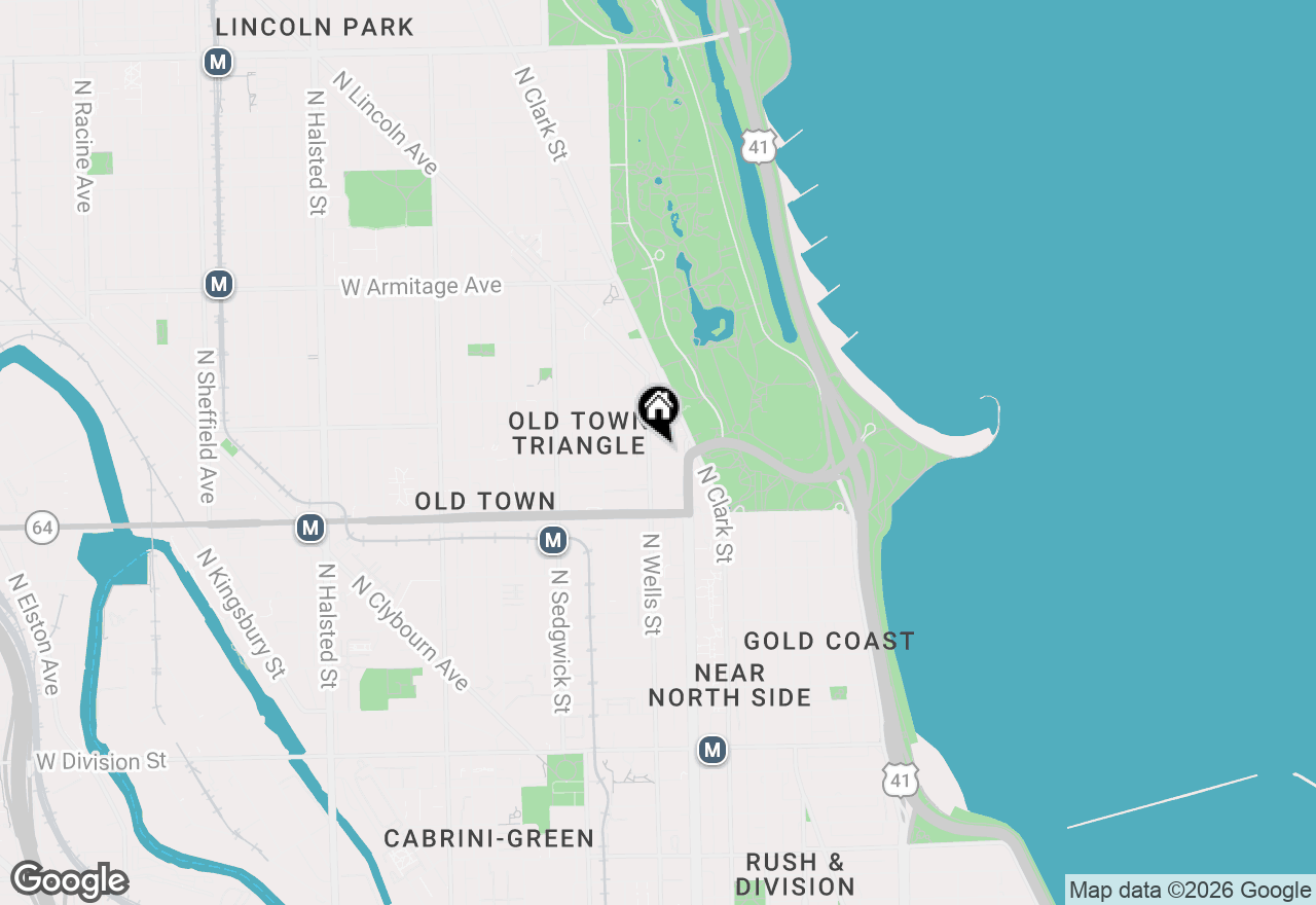 Map of 168 W Eugenie Street, Chicago, IL 60614