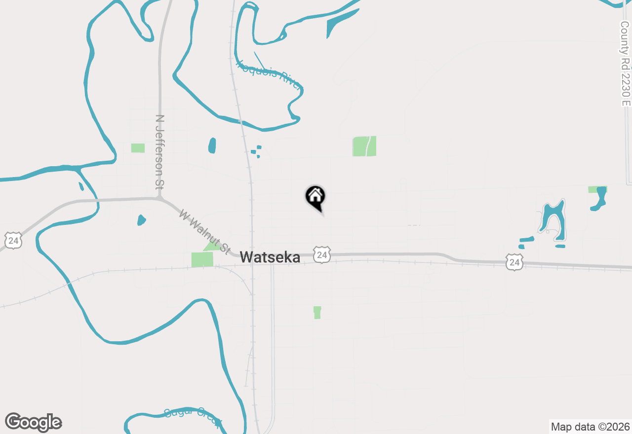 Map of (Address confidential), Watseka, Illinois 60970
