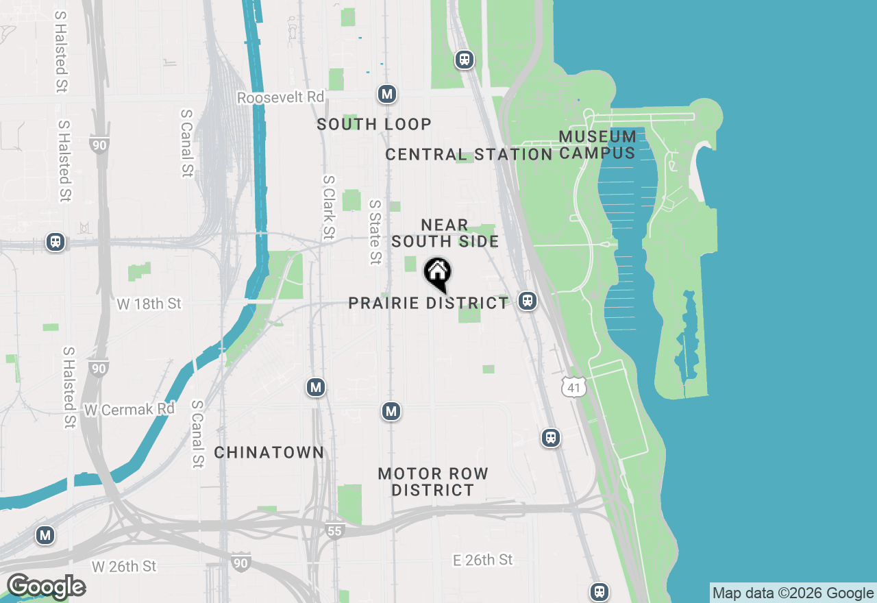 Map of 1801 S Michigan Avenue #302, Chicago, IL 60616