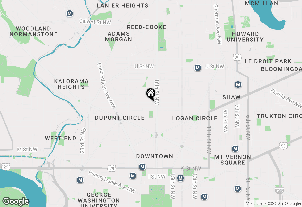 Map of 1618 Corcoran Street Nw, Washington, DC 20009