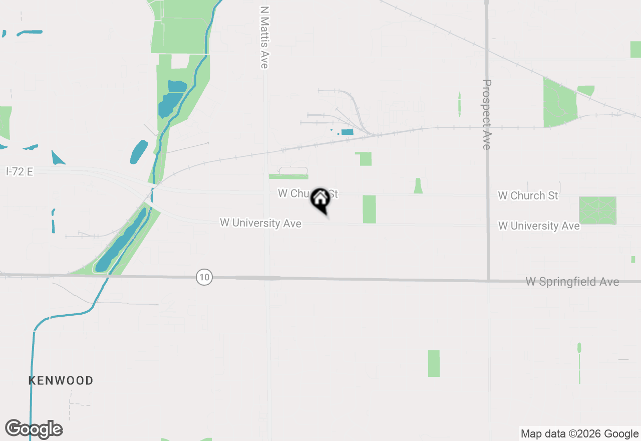 Map of 1518 W University Avenue, Champaign, IL 61821