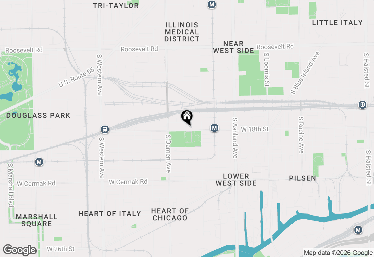 Map of 1854 W 18th Street #3F, Chicago, IL 60608