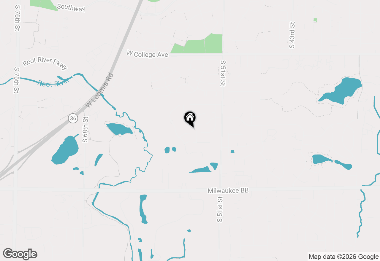 Map of 5350 W Yale Dr, Franklin, WI 53132